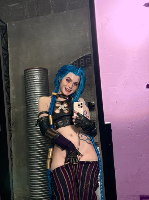 Thumbnail Neyrodesu Transforms into Jinx: Arcane Cosplay Delight - CosplayLewd Series