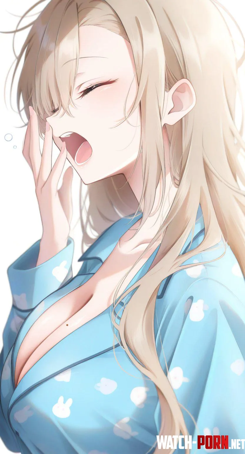 Yawning Asuna Blue Archive by CheetahSperm18