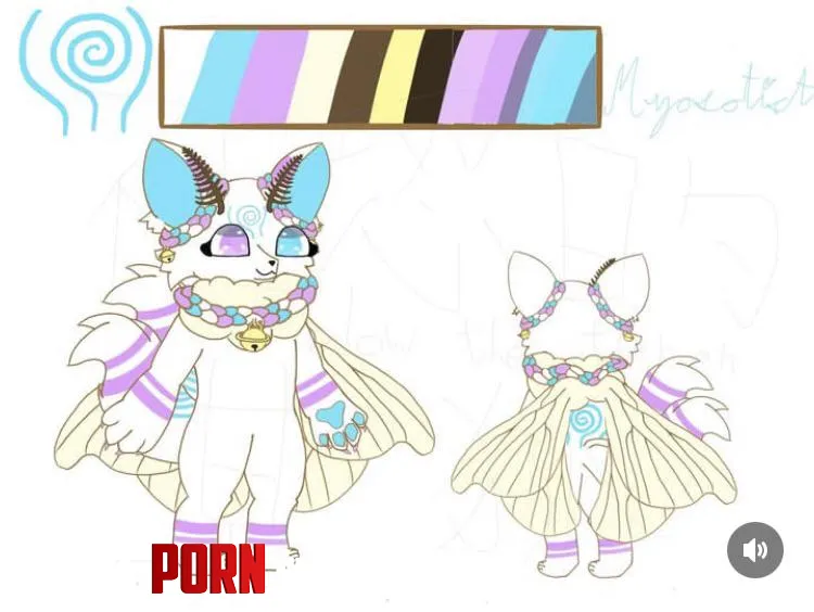 Meet my fursona myosotis Theyre a fox and moth hybridD  by Personal-Stage-6097