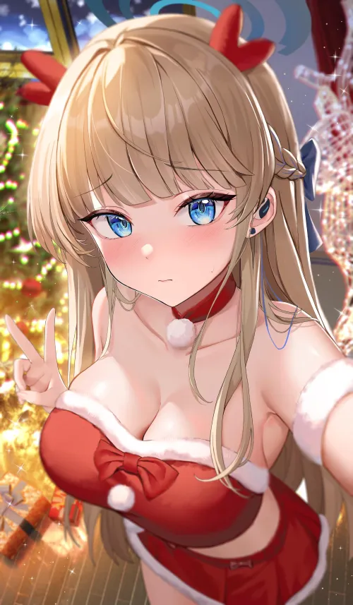 Thumbnail Pantsu Paradise: Toki's Christmas Selfie in Blue Archive by marxsander2016