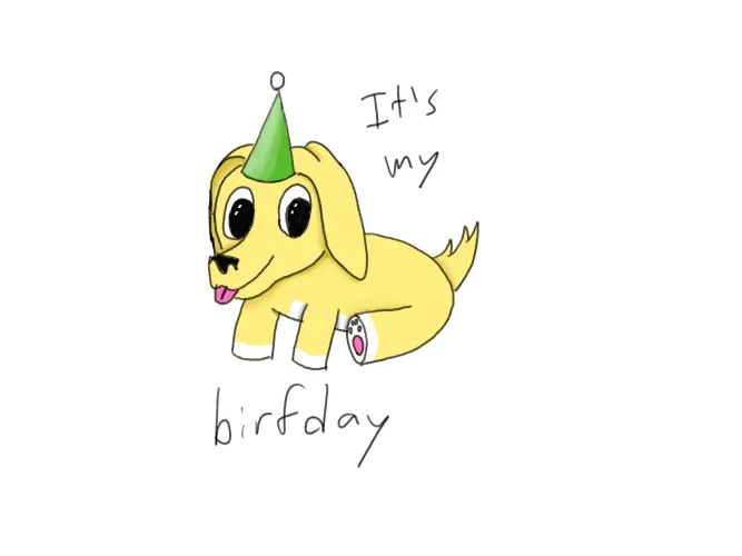 Thumbnail MinerForStone's Birthday Sketch with 'It's My Birthday Today So I Made This Quick Sketch of My Sona' - Furry