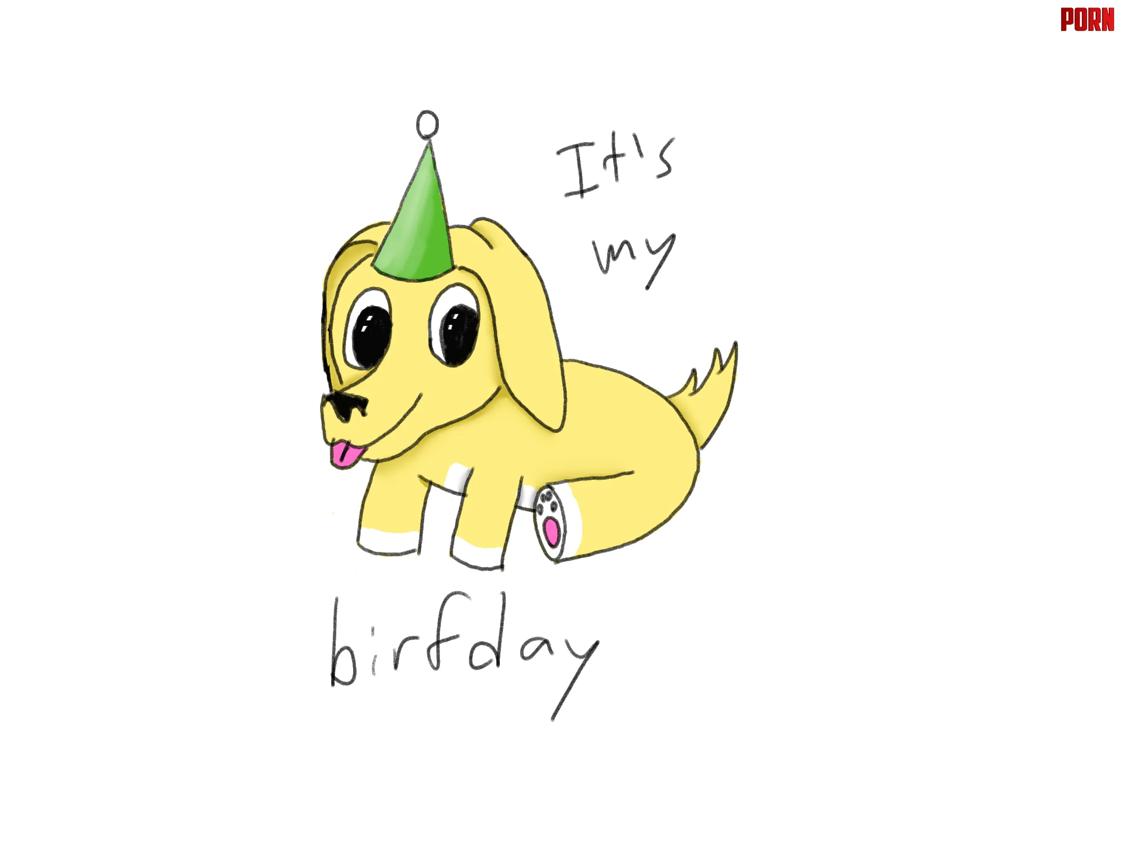 Its my birthday today so I made this quick sketch of my sona by MinerForStone