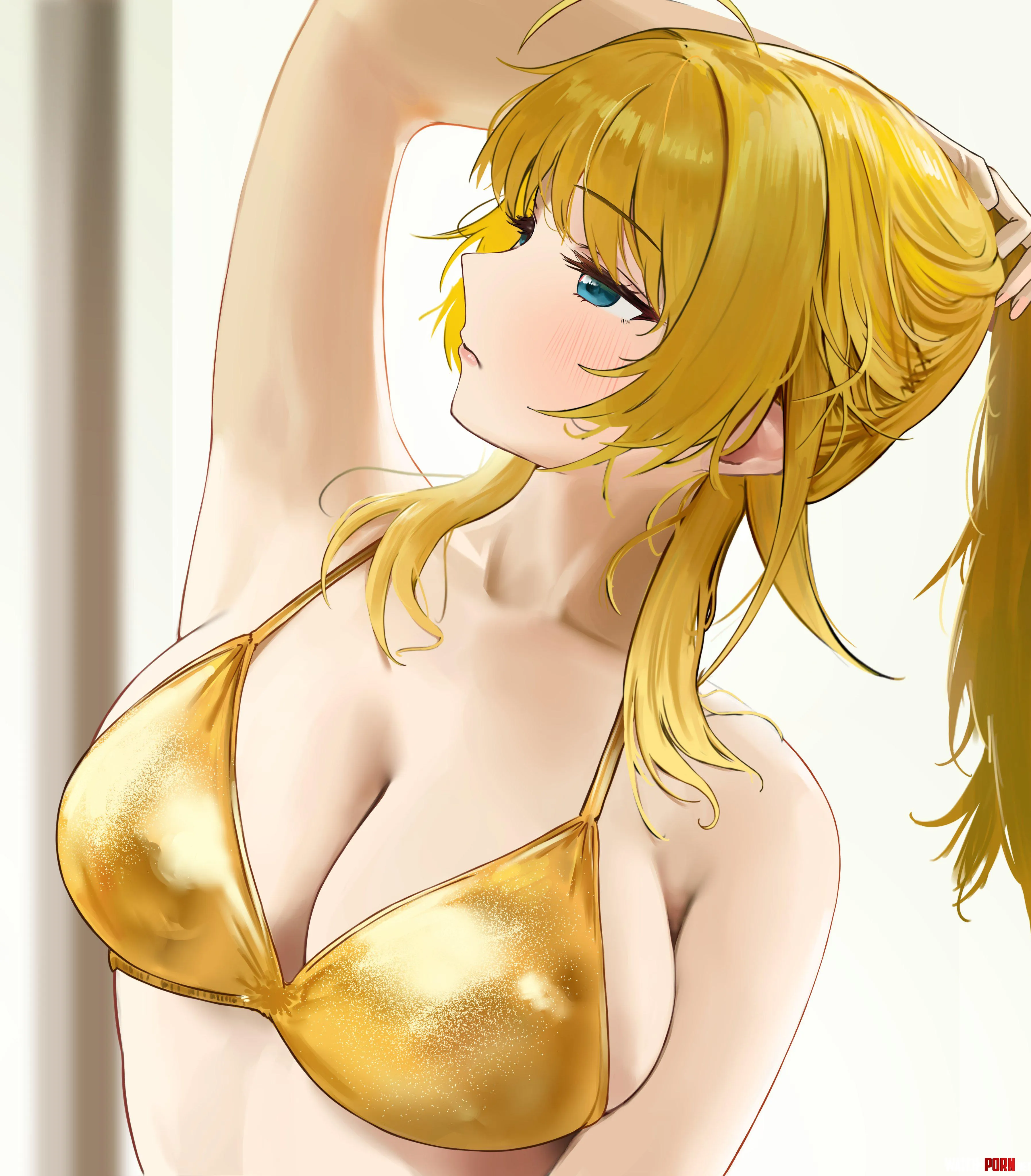 Gold bikini Meguru Idolmaster by marxsander2016