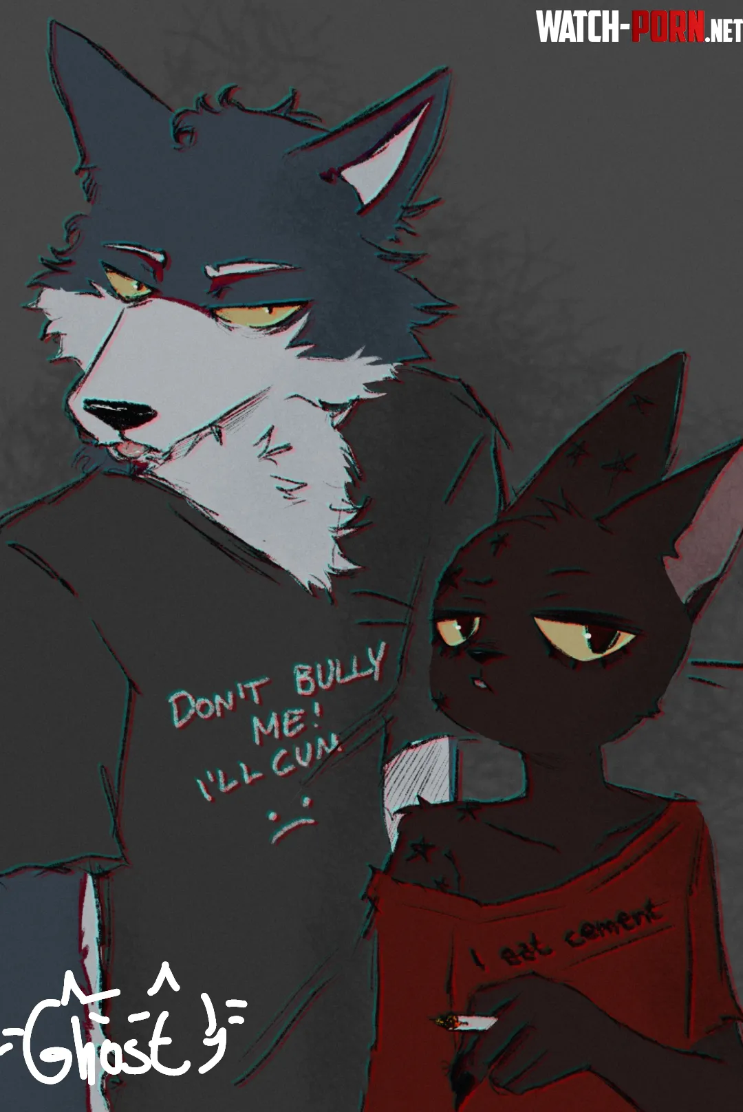 The I feel like they cant read buds Rye and Mikki by GhostcatLilly