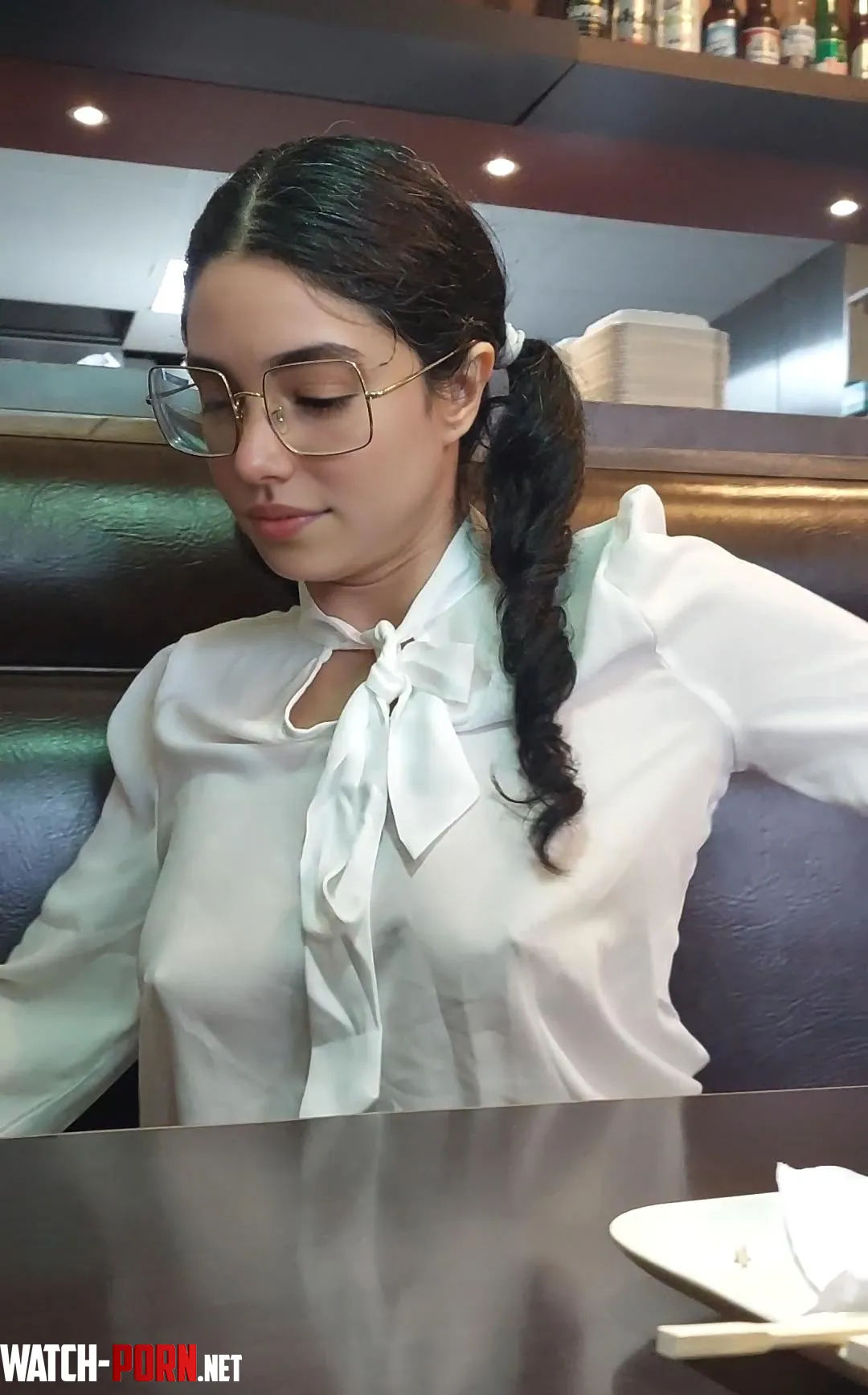 Feeling sexy in my white blouse by Braless_babe