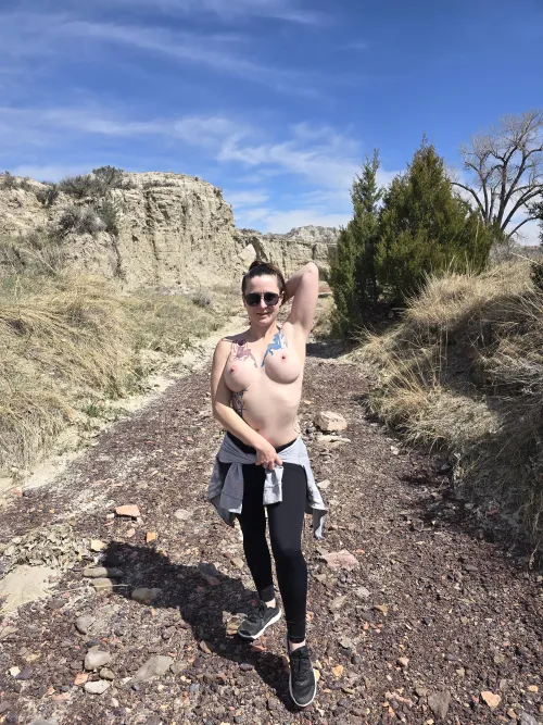 Thumbnail Ruins-of-Paradise's Sun-Kissed Adventure - Topless While Hiking