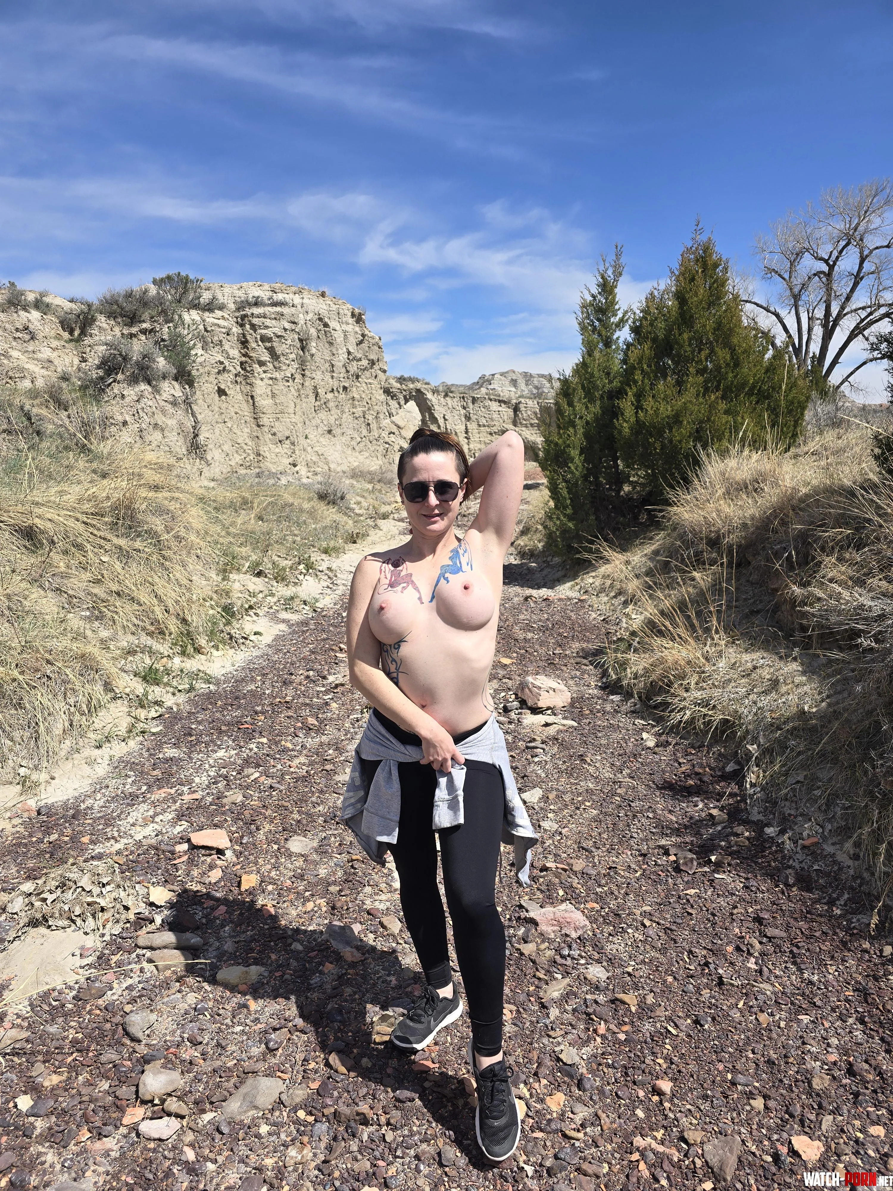 Getting some sun while out hiking  by Ruins-of-Paradise