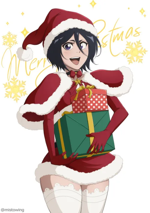 Thumbnail Christmas Rukia Mistowing by Mysterious-Craft-476 | Bleach_Hentai Category