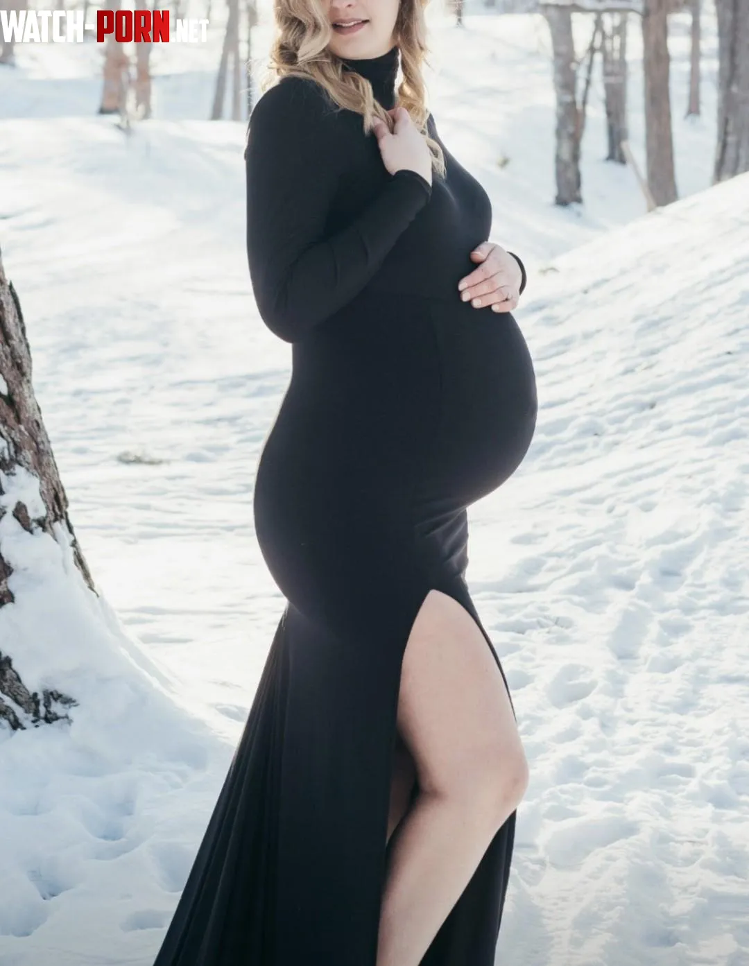 Something about a pregnant woman in a tight black dress by Mrandmrssmith24