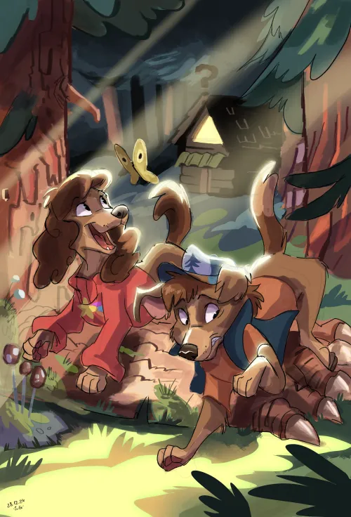 Thumbnail wingedWolf333333333's Gravity Falls Fan Art | Furry Category