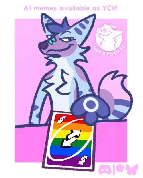 Thumbnail Uno Reverse: A Twist in Furry Art - LuckFoxo33 | Playful Furry Creations