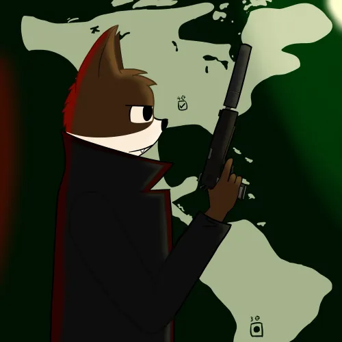 Thumbnail Infamous 47 from Hitman: Art by Wolfer_IRL | Embrace Furry Game Crossovers