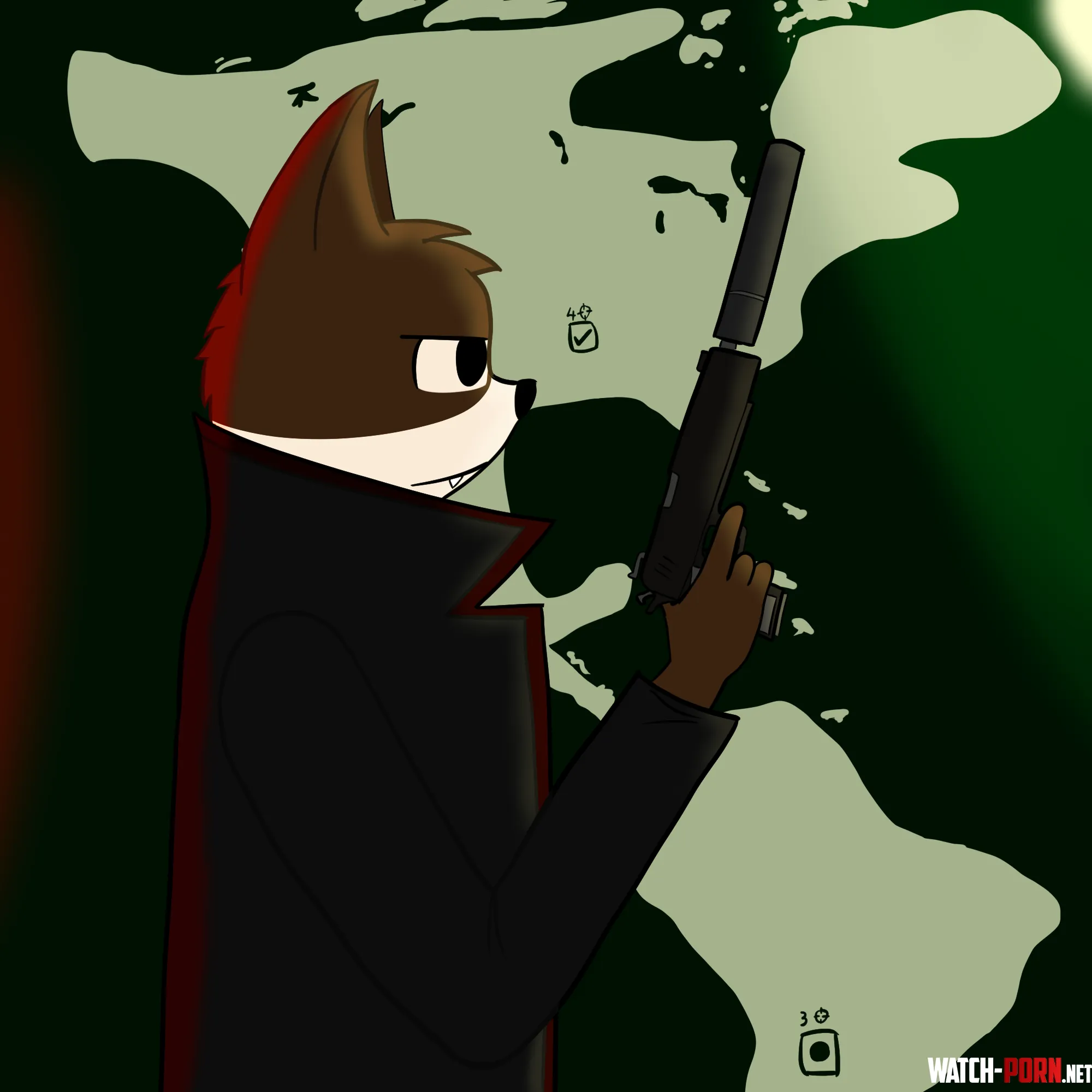 So im actually pretty proud of this one so have my oc as the infamous 47 from hitman art by me 3 by Wolfer_IRL