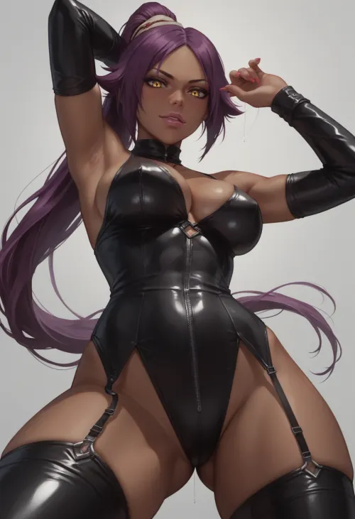 Thumbnail Unveiling Yoruichi's Leather Bodysuit in Ai by miraisayonara