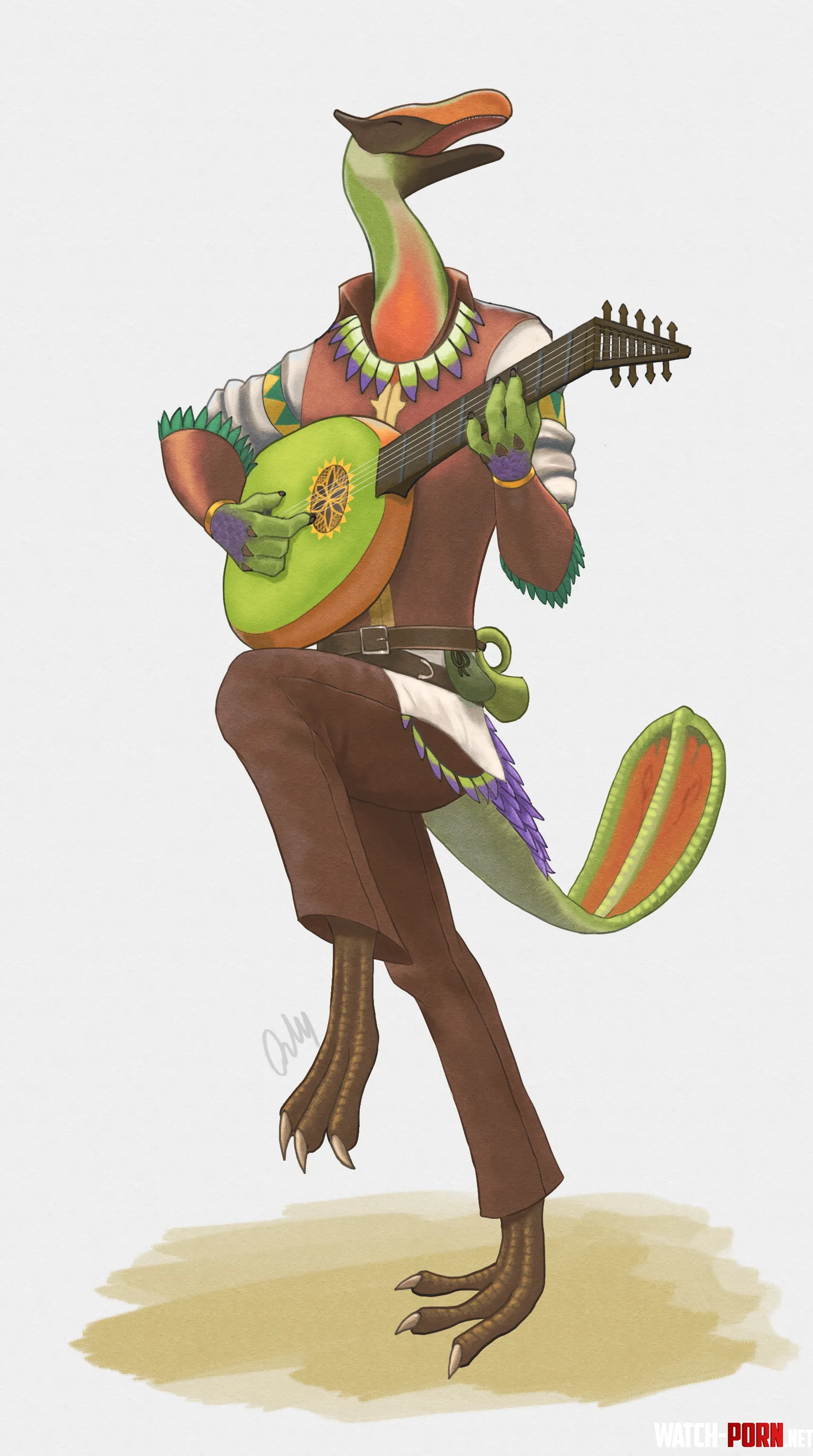 Have been making characters based on Dungeons and Dragons classes Heres a bird bard by Onlyhasart