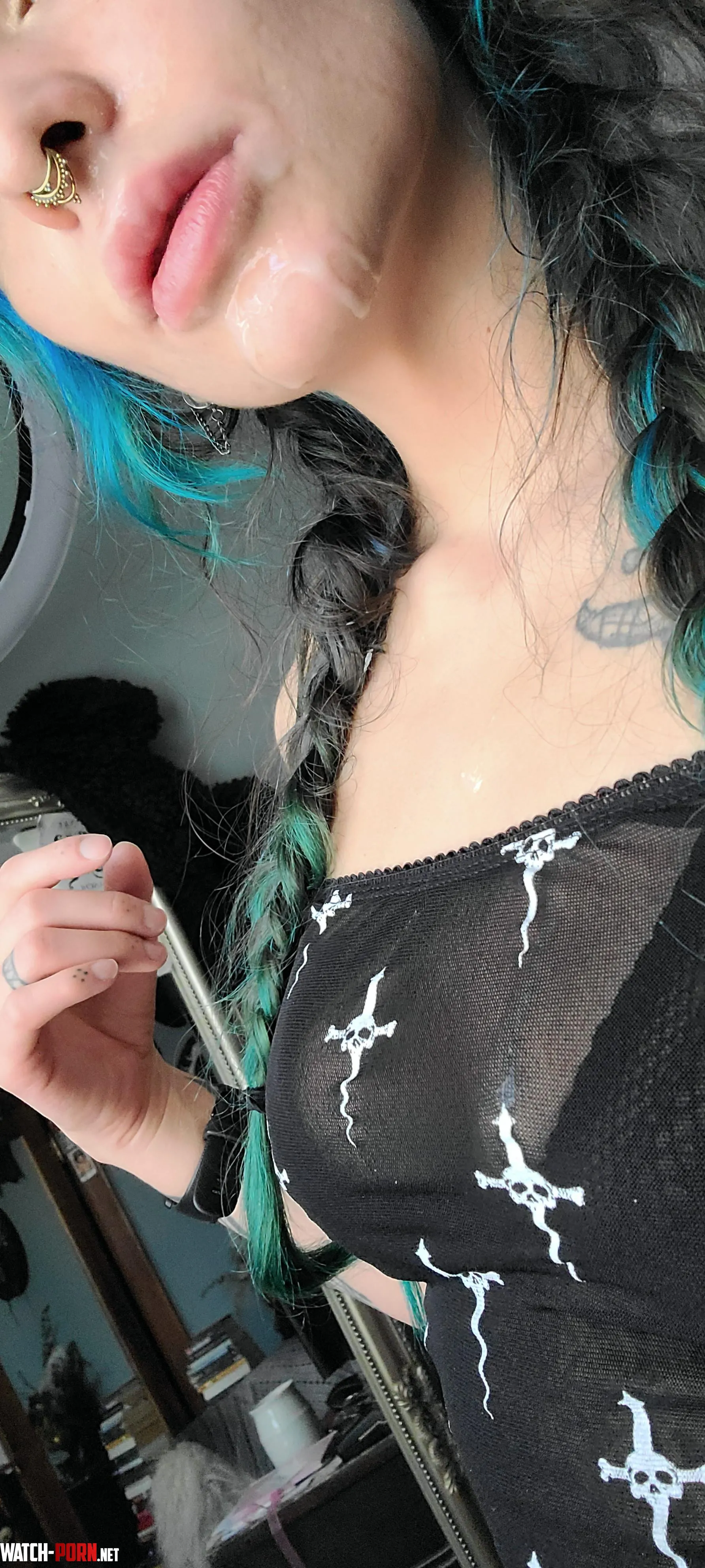 SO much cum went in my braids gt  by fornowitness