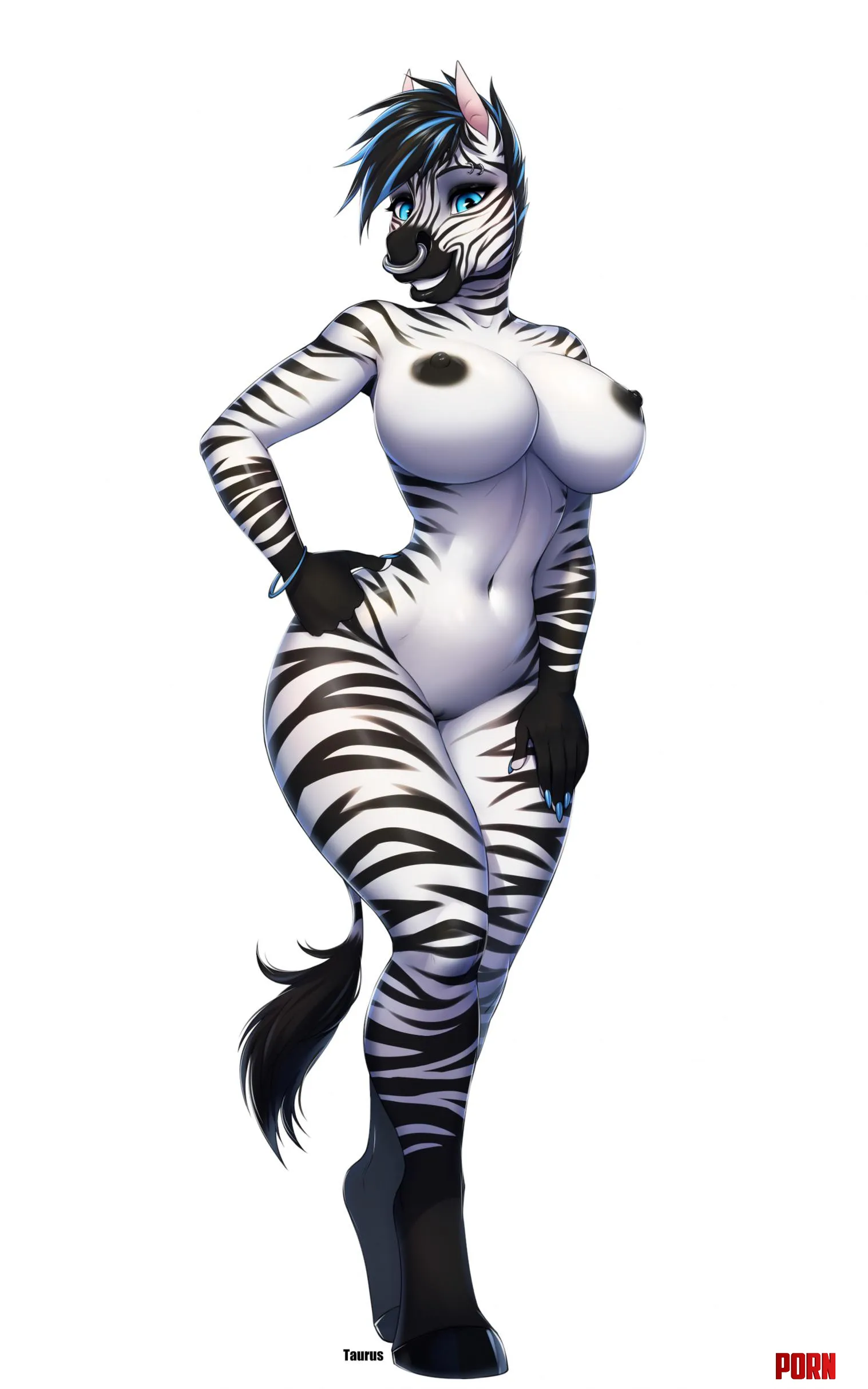 Busty Zebra F taurusart by 5headedragon