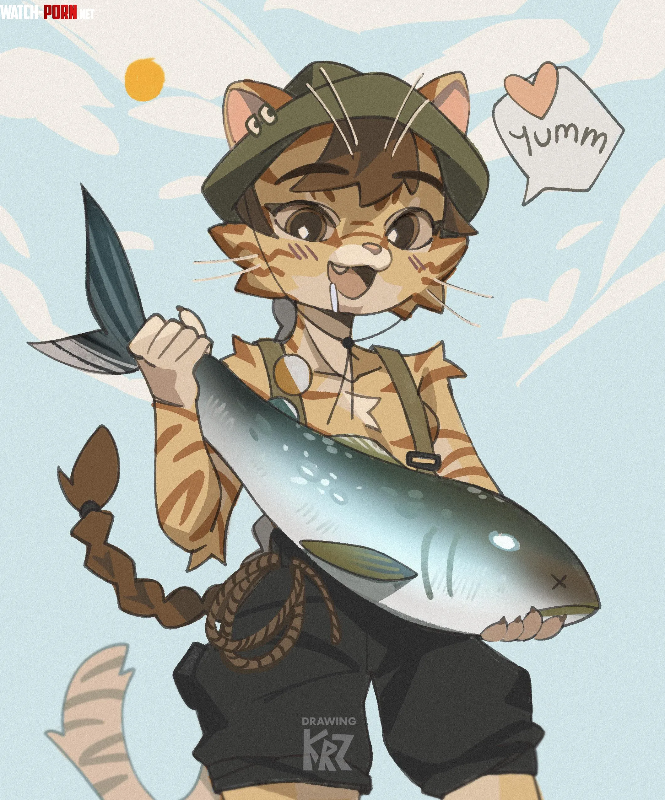 She loves to go fishing  by Katroup