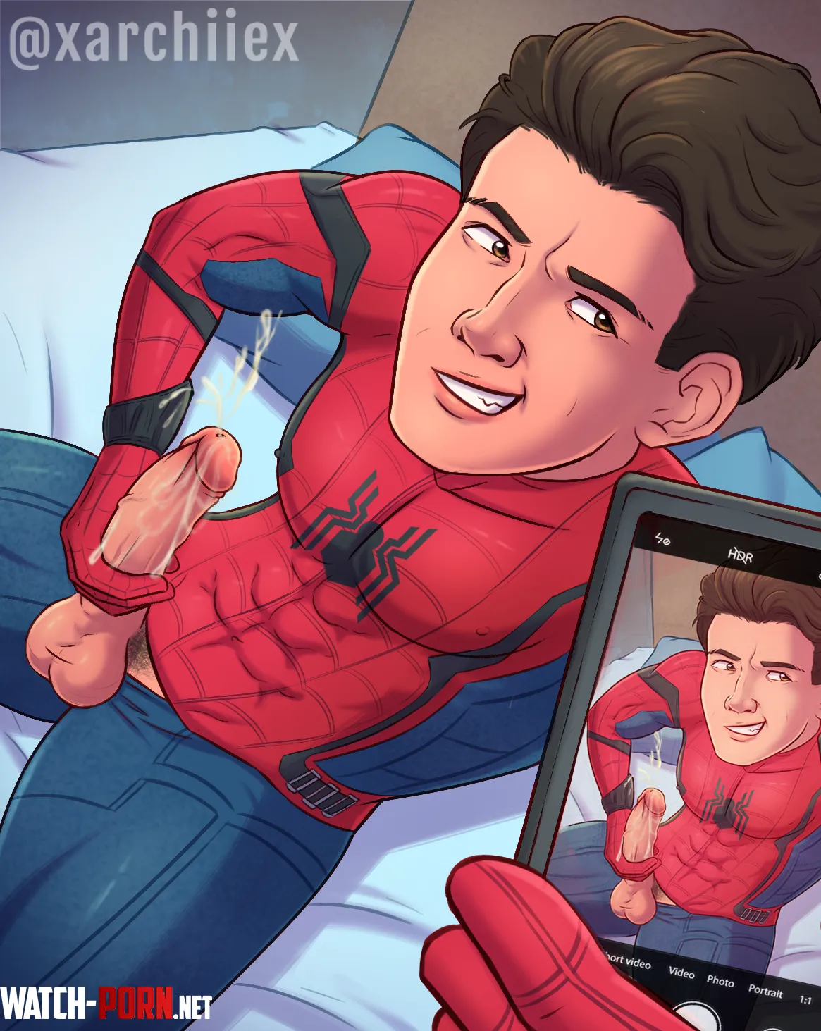 Comm  Spiderman is trying to get you to come over and help him relax Would you take his call if he facetimes you  art xarchiiex Spiderman by BaraArchie