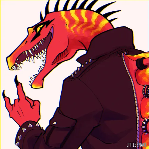 Thumbnail Small_snake's Dino Anthro Drawing Comes to Life in furry