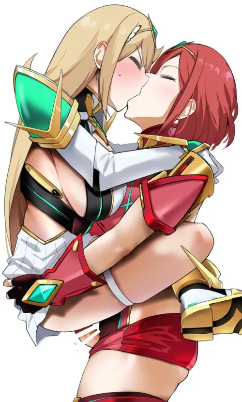 Thumbnail HereComeTheLewd's Pyra and Mythra: Lifting, Kissing, and More