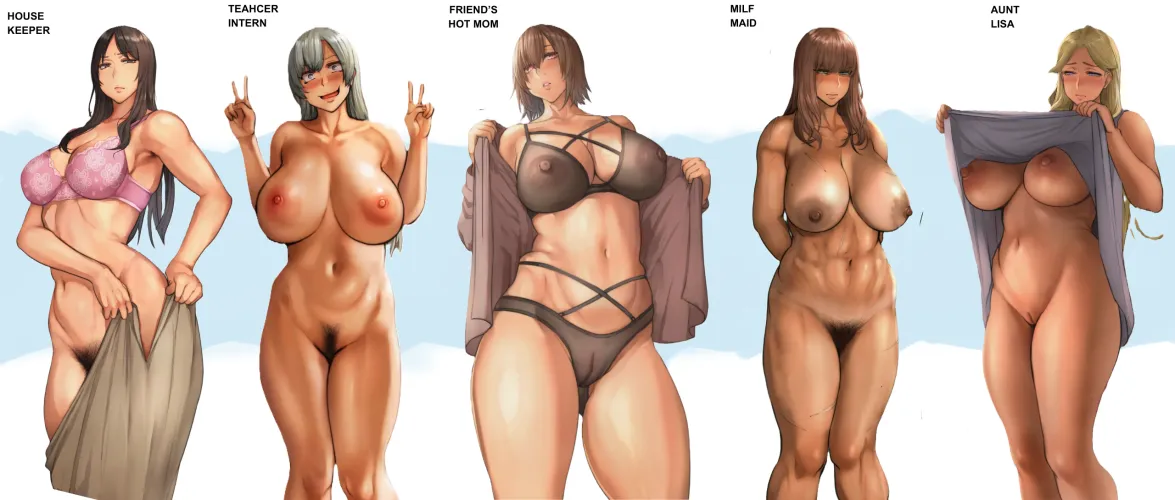 Thumbnail Choose Wisely: 5 Milfs Offered by Malubu in AnimeMILFS