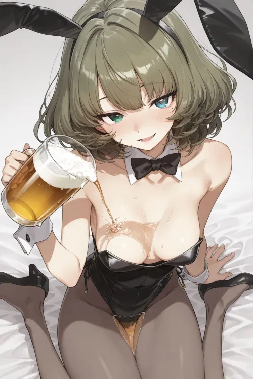 Thumbnail CheetahSperm18's Playful Creation: Drunk Bunny Kaede Takagaki Idolmaster