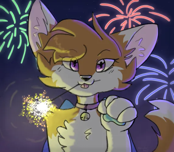 Thumbnail Snowwingedwolf Wishes You a Happy Furry New Year