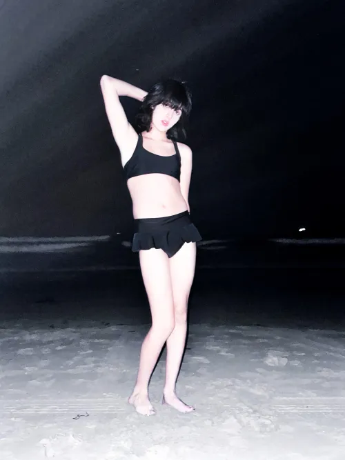 Thumbnail Goth Aesthetic Takes on the Beach - Explore with vampiretgirl in femboy