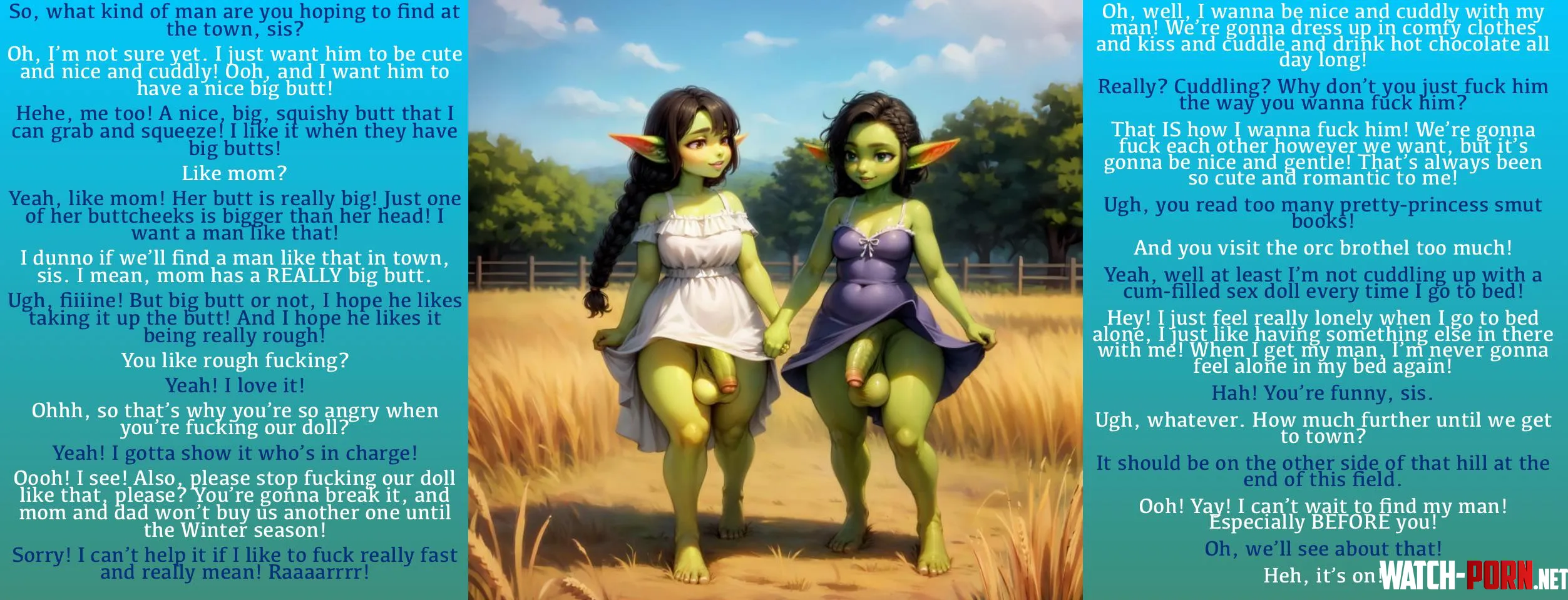 Manhunting a great sisterly bonding activity for goblin families futas goblins casual sex talk rough vs gentle by Sir-M-Oxlong