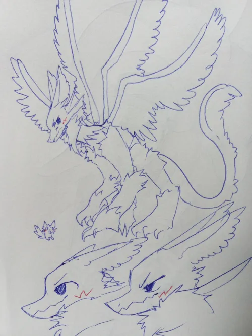 Thumbnail Dragonkisser Doodle: A Creative Expression by m0sinN4gant in furry