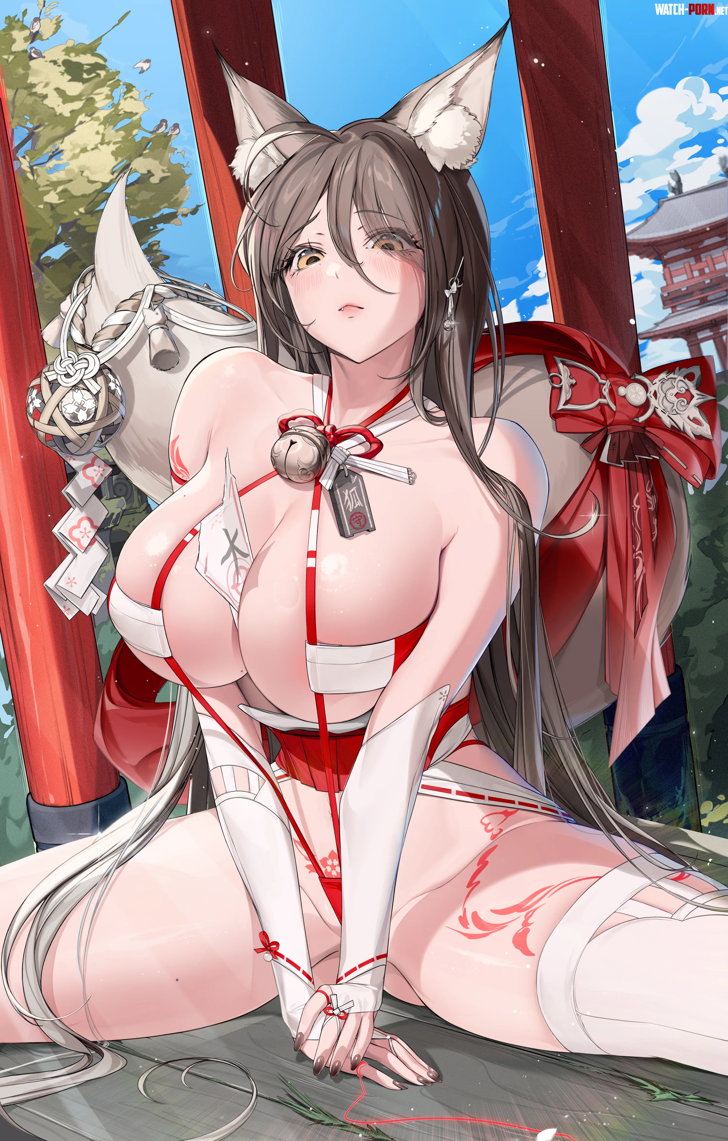 Big tiddy shrine maiden by marxsander2016