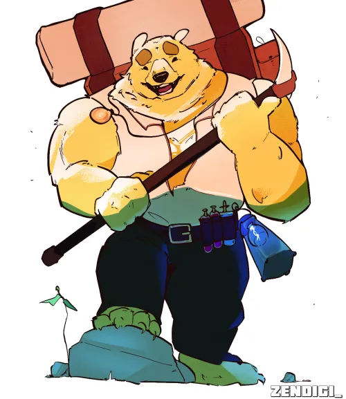 Thumbnail Bastion the Miner Honey Bear OC Zendigi's Tale by Zen_ber