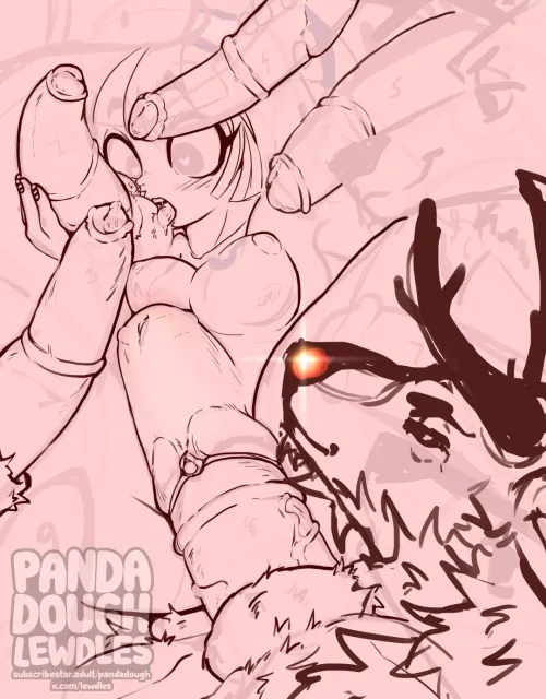 Thumbnail Exclusive Sneak Peek: Reindeer Gangbang WIP 2 by Panda_Dough