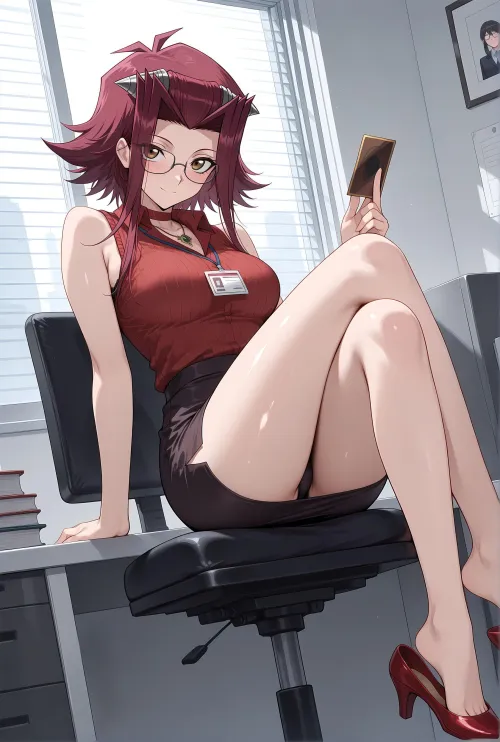 Thumbnail Aki Izayoi's Office Lady Look in thighdeology | CheetahSperm18