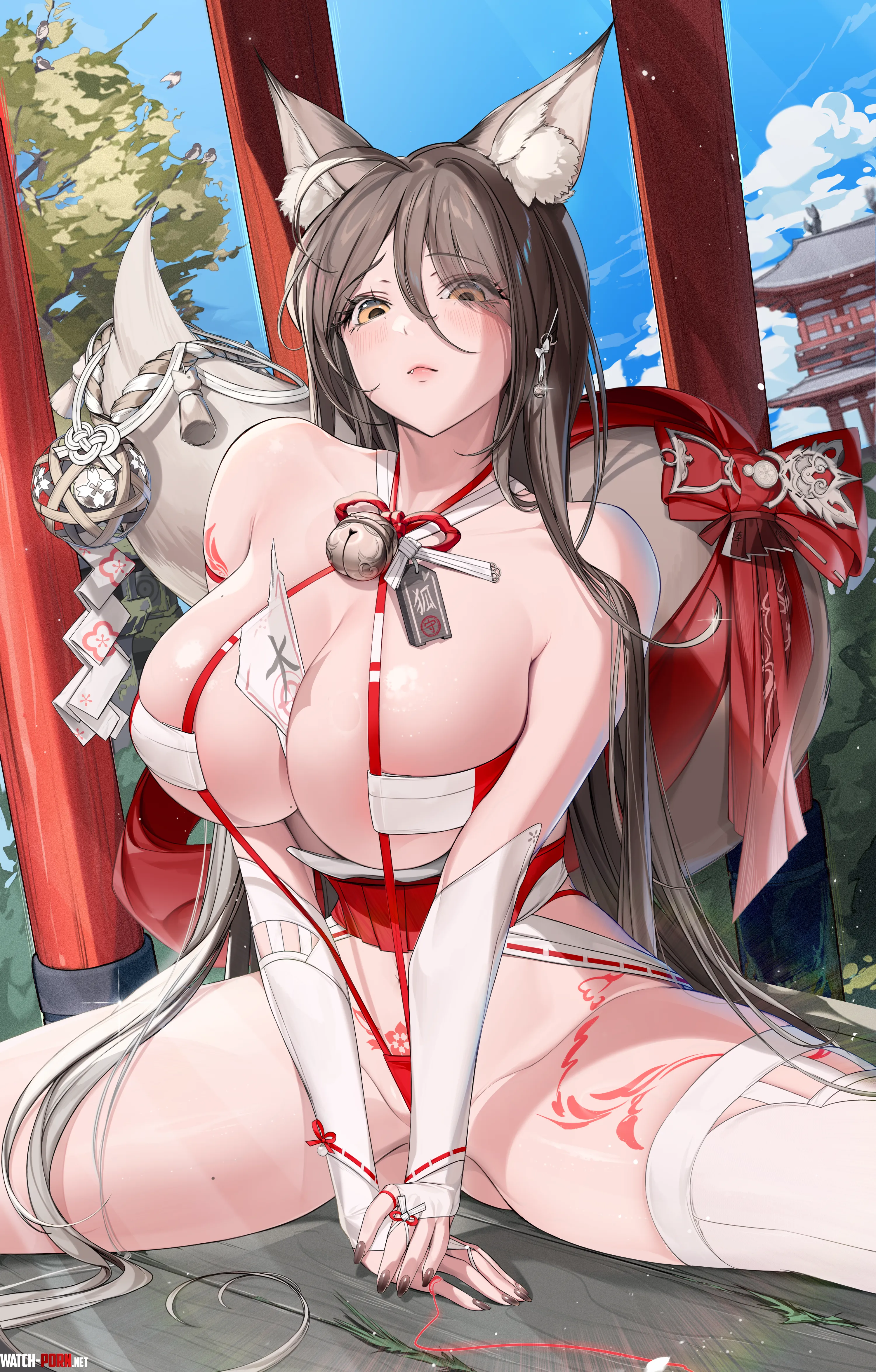 Big tiddy shrine maiden by marxsander2016