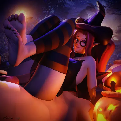 Thumbnail Step into the Pinup World with Bewitching Janna from League of Legends | By Nibs3d