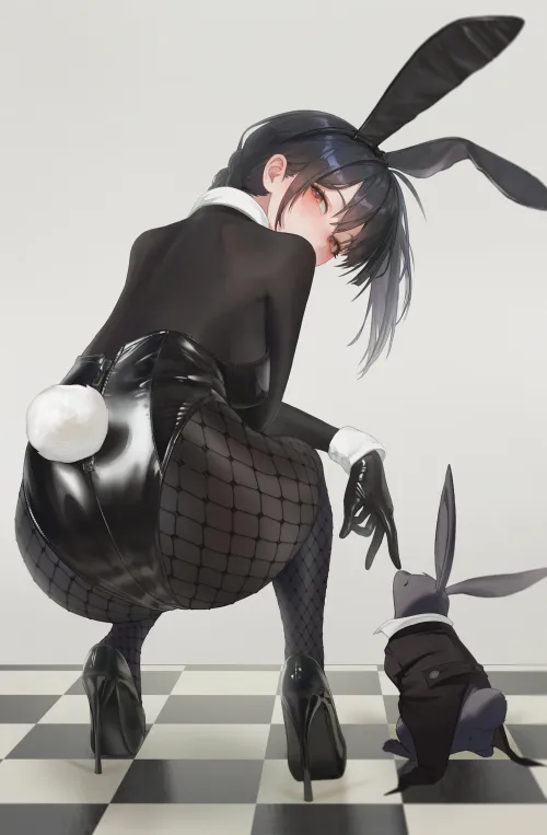 Thumbnail CheetahSperm18's Black Bunny Girl Spotlight