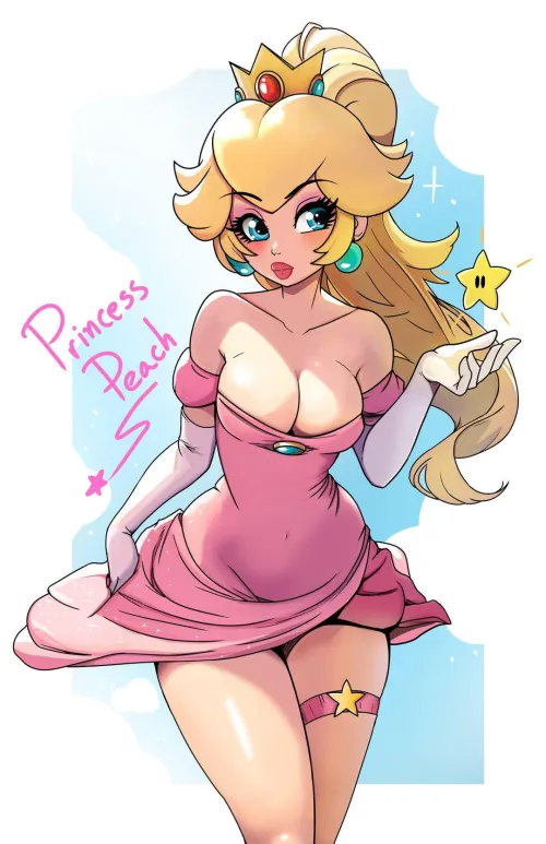 Thumbnail Princess Peach Art by Cosmic-heart-Attacks | ecchi Special