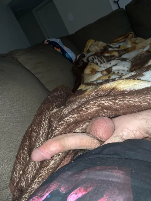 Thumbnail Rate My Cock: Quick Photo on the Couch at 23 | iamtheoddoneout_