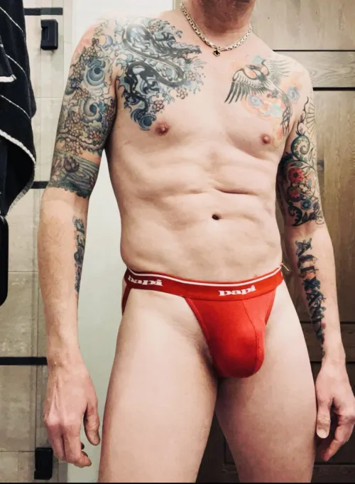 Thumbnail Red Hot: Showcasing the Jock Strap | WhiteBriefsShowoff