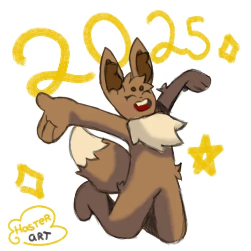 Thumbnail Haster_art Jumps into 2025 with Joyful Energy in Furry Art Piece