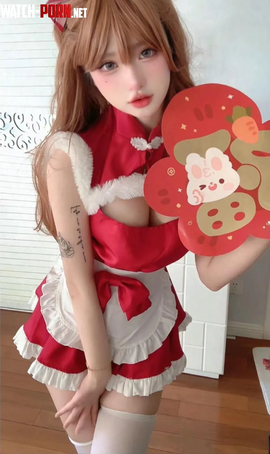 Asuka Langley Christmas maid by Ninimlgbn by _trapd00r_