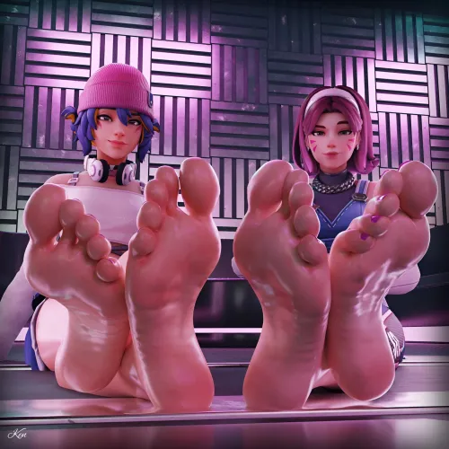 Thumbnail Kiriko & Dva Overwatch Kenaga by Kyoto709: A rule34feet Delight