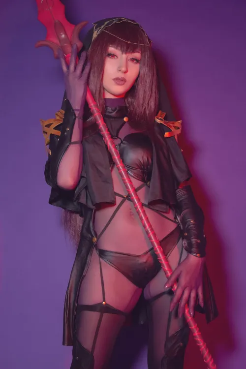 Thumbnail Captivating Scathach Cosplay by Shirokitsune | cosplaygirls