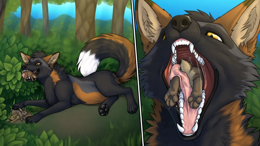 Thumbnail Zoe the Vixen Drawn by Skyelegs: A Last Taste Before Processing | Vore