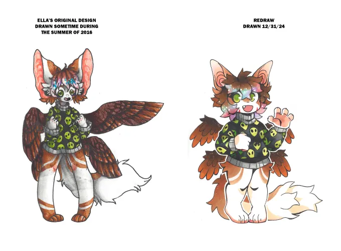 Thumbnail Fursona Evolution: Journey of Ellas Original Design in furry | Doughguts