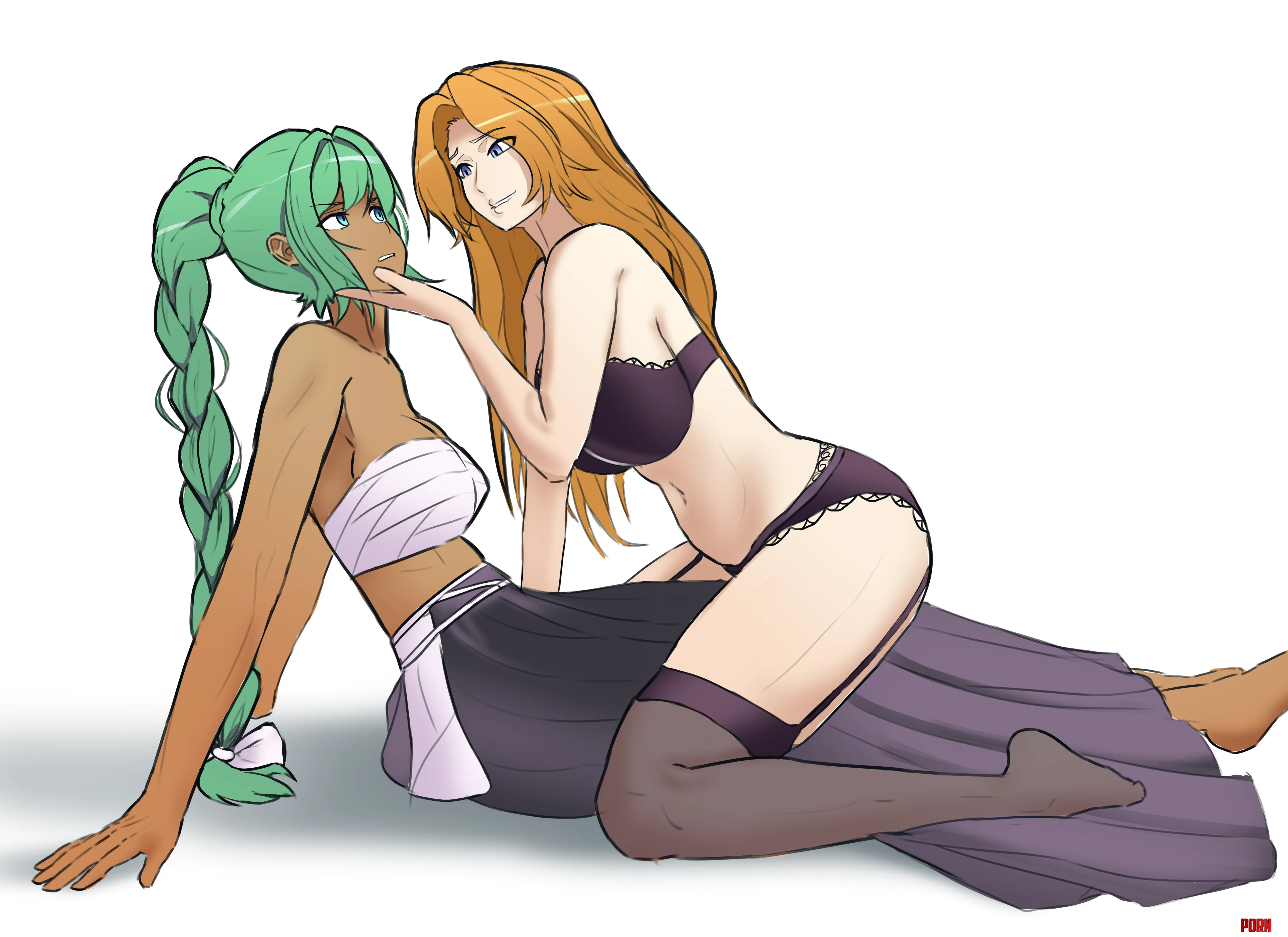 Rangiku with my OC  Commissioned by Esugarotto link in comments by VoidedAnime