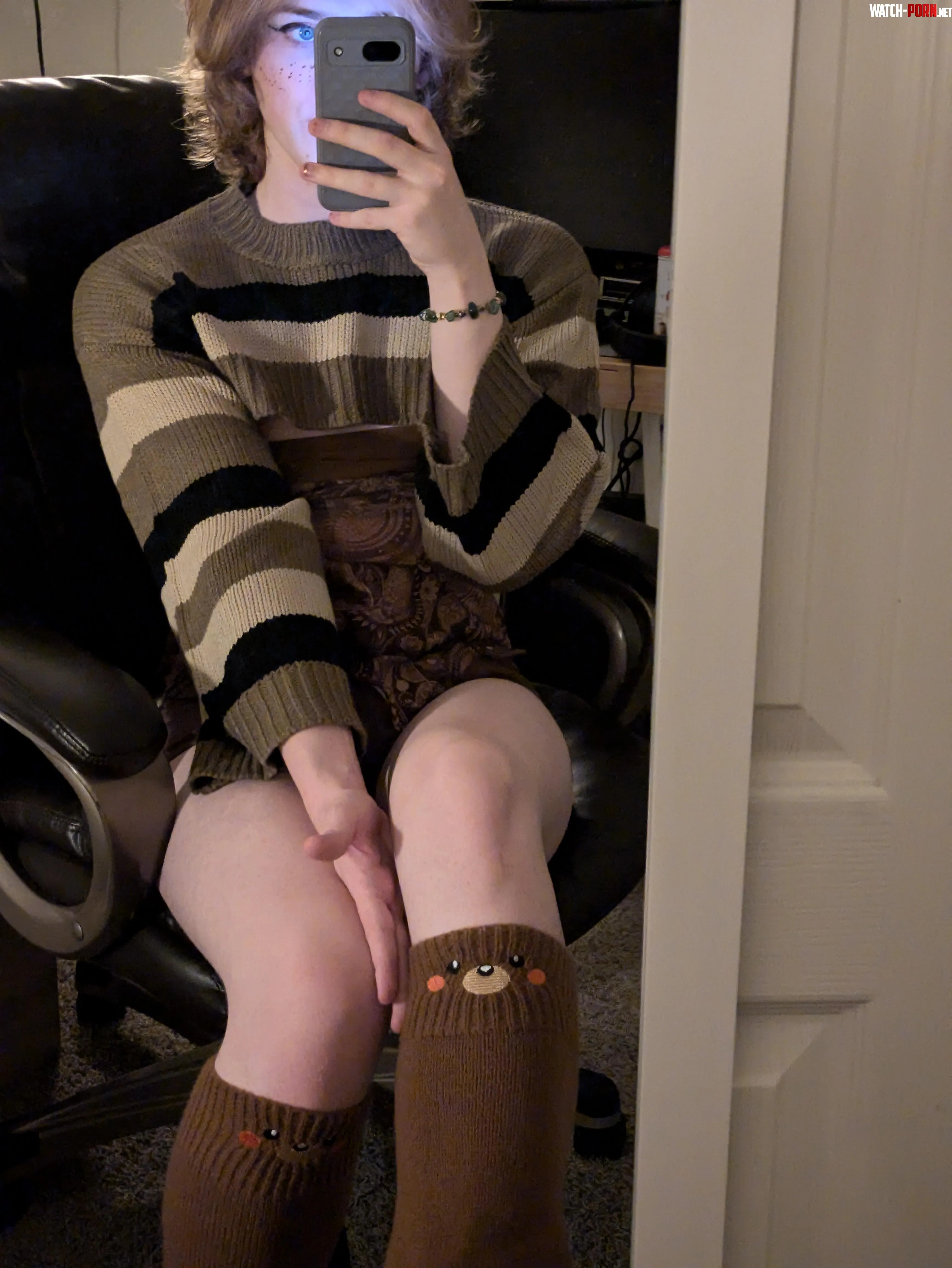 Look at these cute leg warmers I was gifted   by SireLollipoo