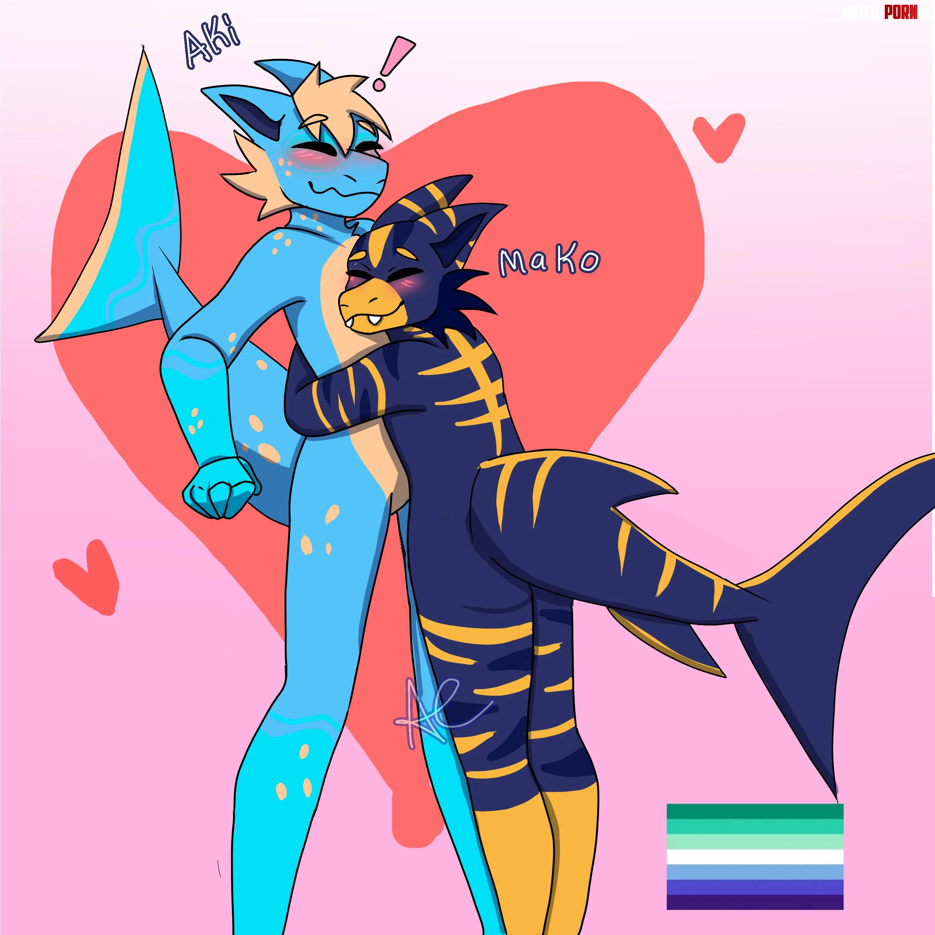 Manokits in love Art by me  by Naive-Appointment231